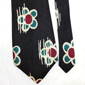 Perry Ellis Floral Italian Silk Tie 56